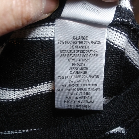 EUC Disney Black & White Striped Sequinned Mickey Mouse Sweater - Picture 7 of 9
